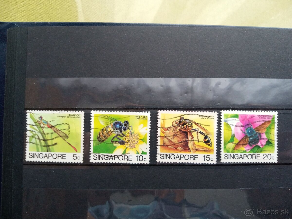 Poštové známky č.233 - Singapúr - včely