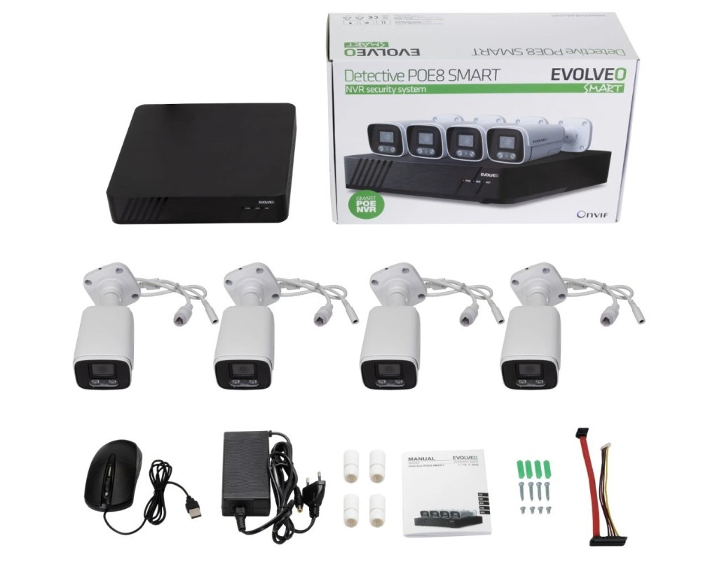Kamerový systém EVOLVEO Detective POE8 + HDD Seagate 8 TB
