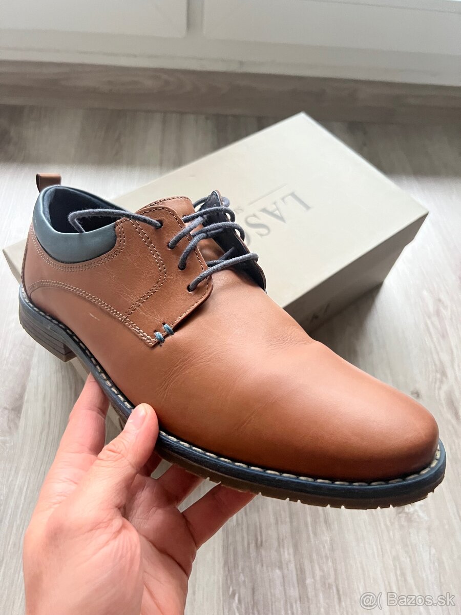 Pánske kožené poltopánky Lasocki for Men MB-STEVEN-02 – hned