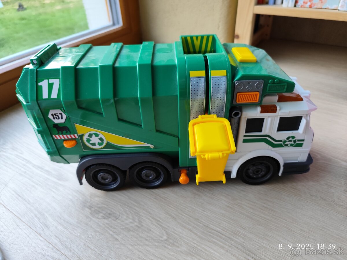 Hasičské auto so zvukom, svetlom a dvíha smetiak