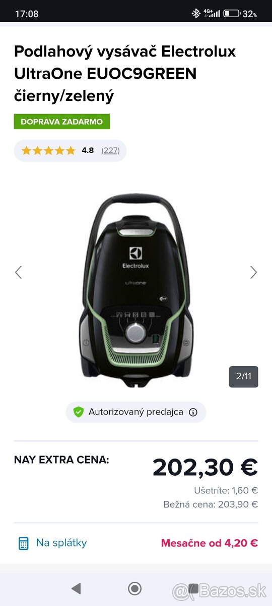 Electrolux UltraOne EUOC9GREEN