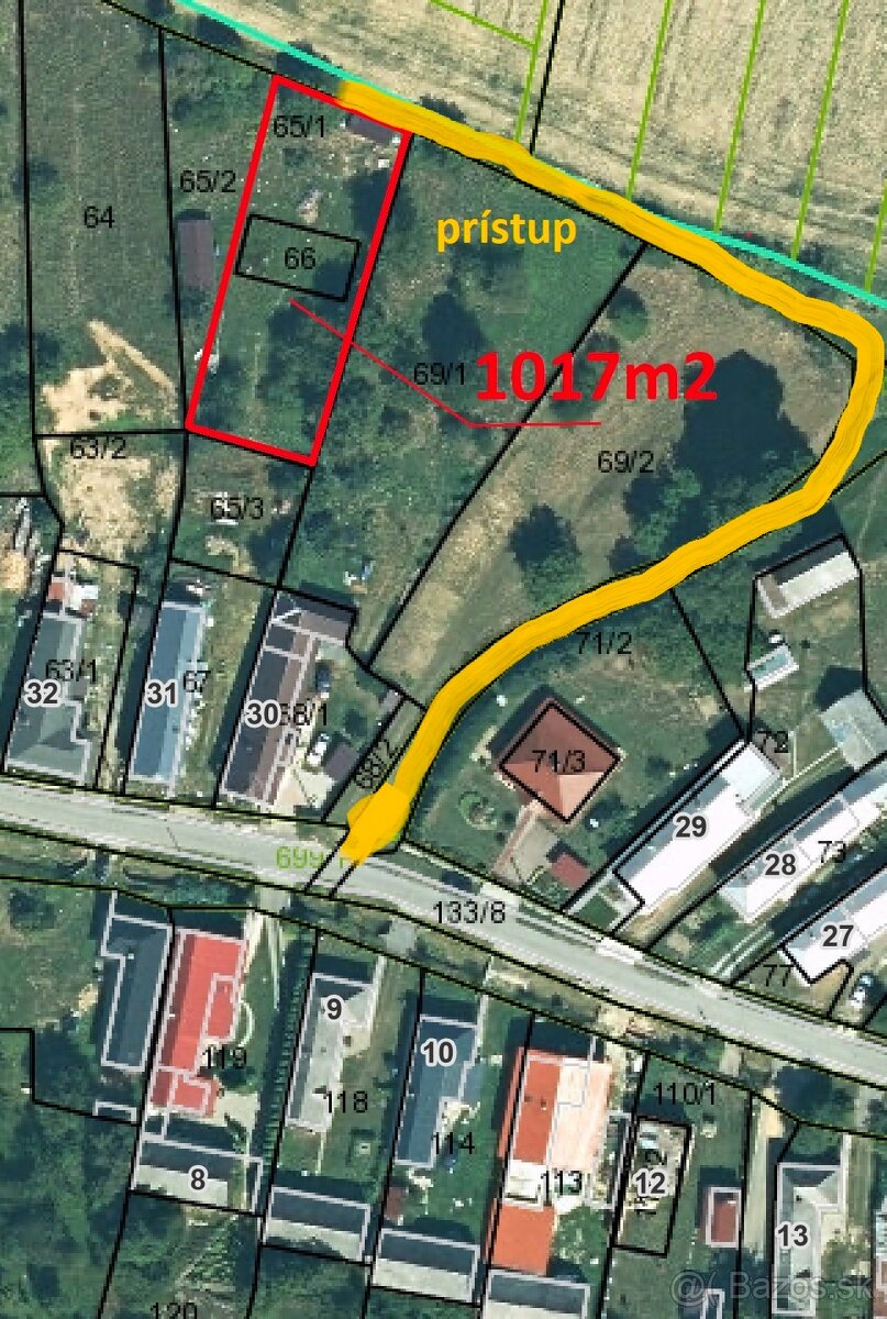 Pozemok vhodný na rekreačné účely - 1017m2