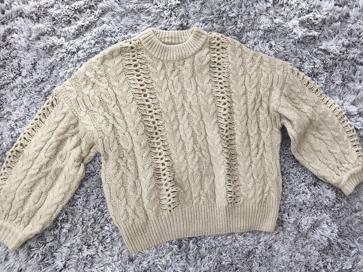 Dámsky pulóver béžový M/38 Pull&Bear