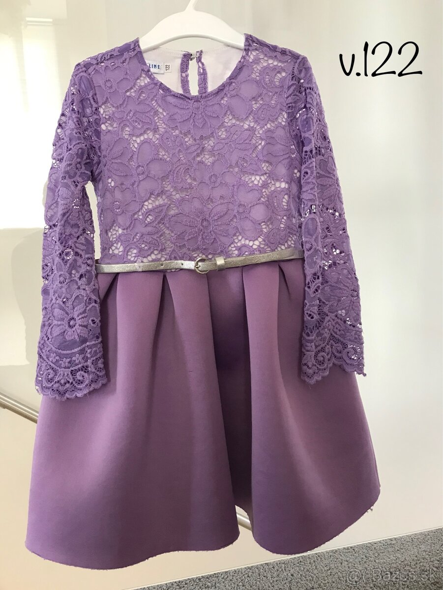 Fialove spolocenske saty v.116