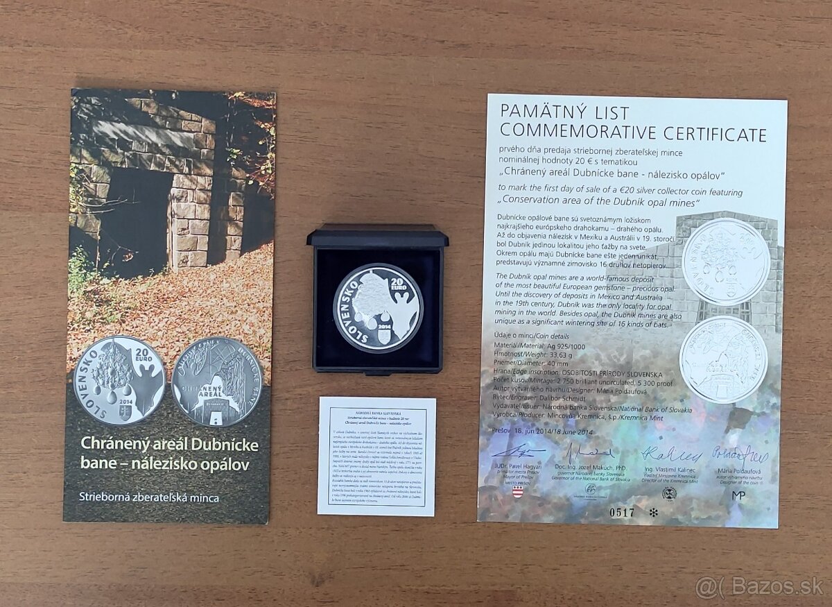 20 eur Proof Dubnicke Bane