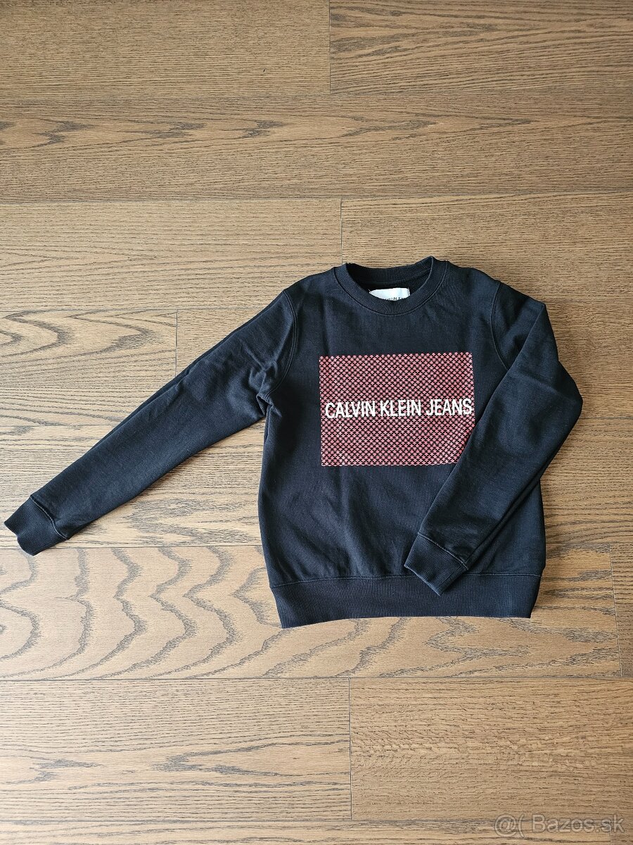 Calvin Klein Jeans mikina – čierna, XS, top stav