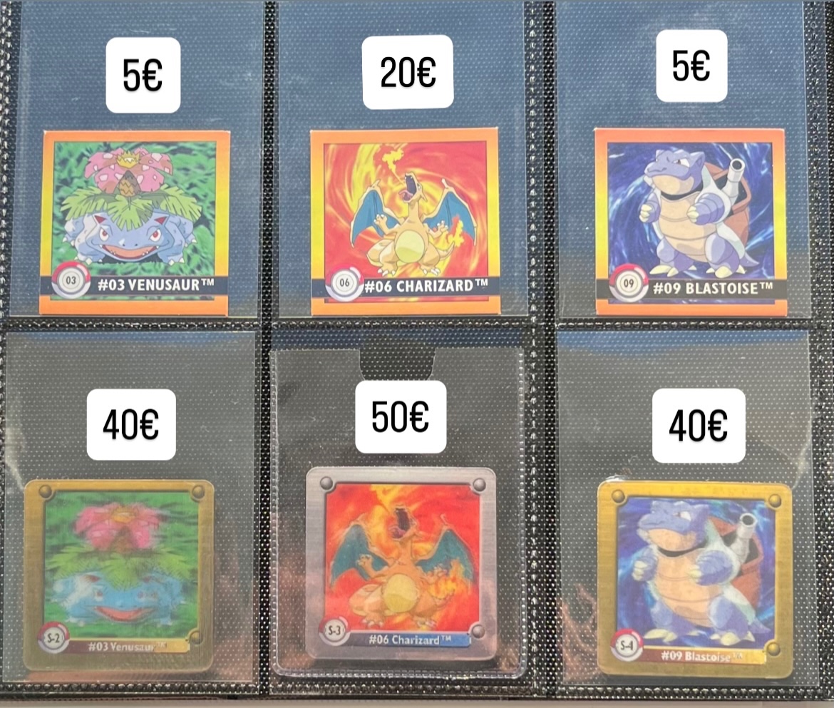 Pokemon 3D actionflipz 1999 Charizard,Venusaur,Blastoise