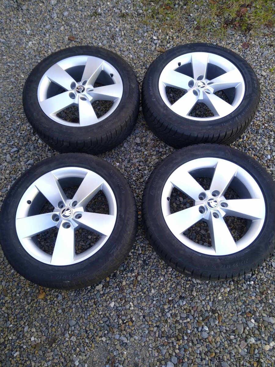 17" sada alu ŠKODA,VW,SEAT,AUDI + pneu.