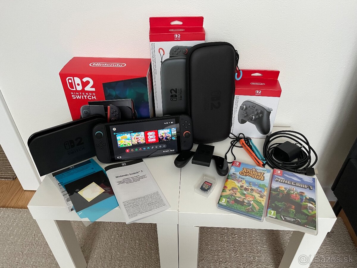 Nintendo Switch 2 + Pro Controller + 3 hry + obal