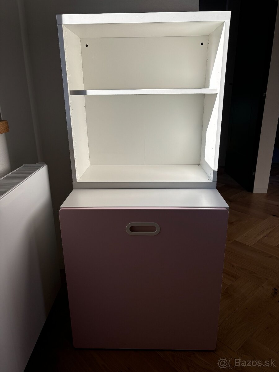 Skrinka s úložným boxom IKEA ružová