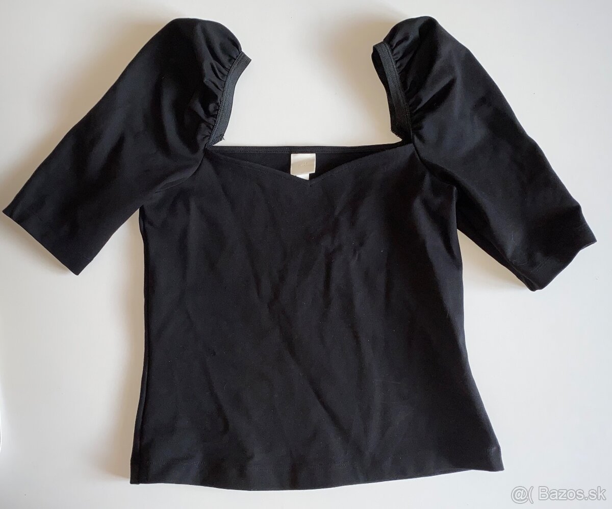 H&M cierny top velkost S