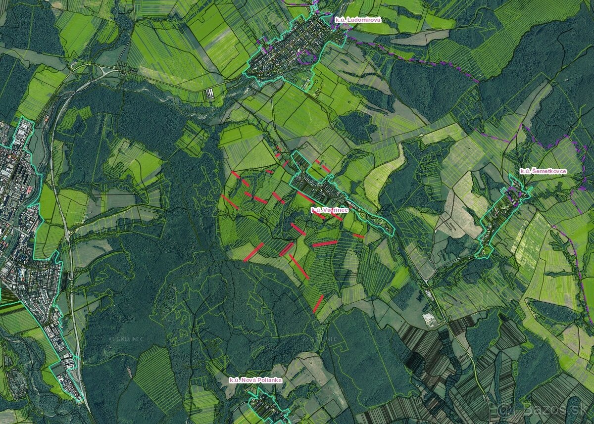 Vagrinec – 6.688 m2 ORNÁ PÔDA A LES – PREDAJ