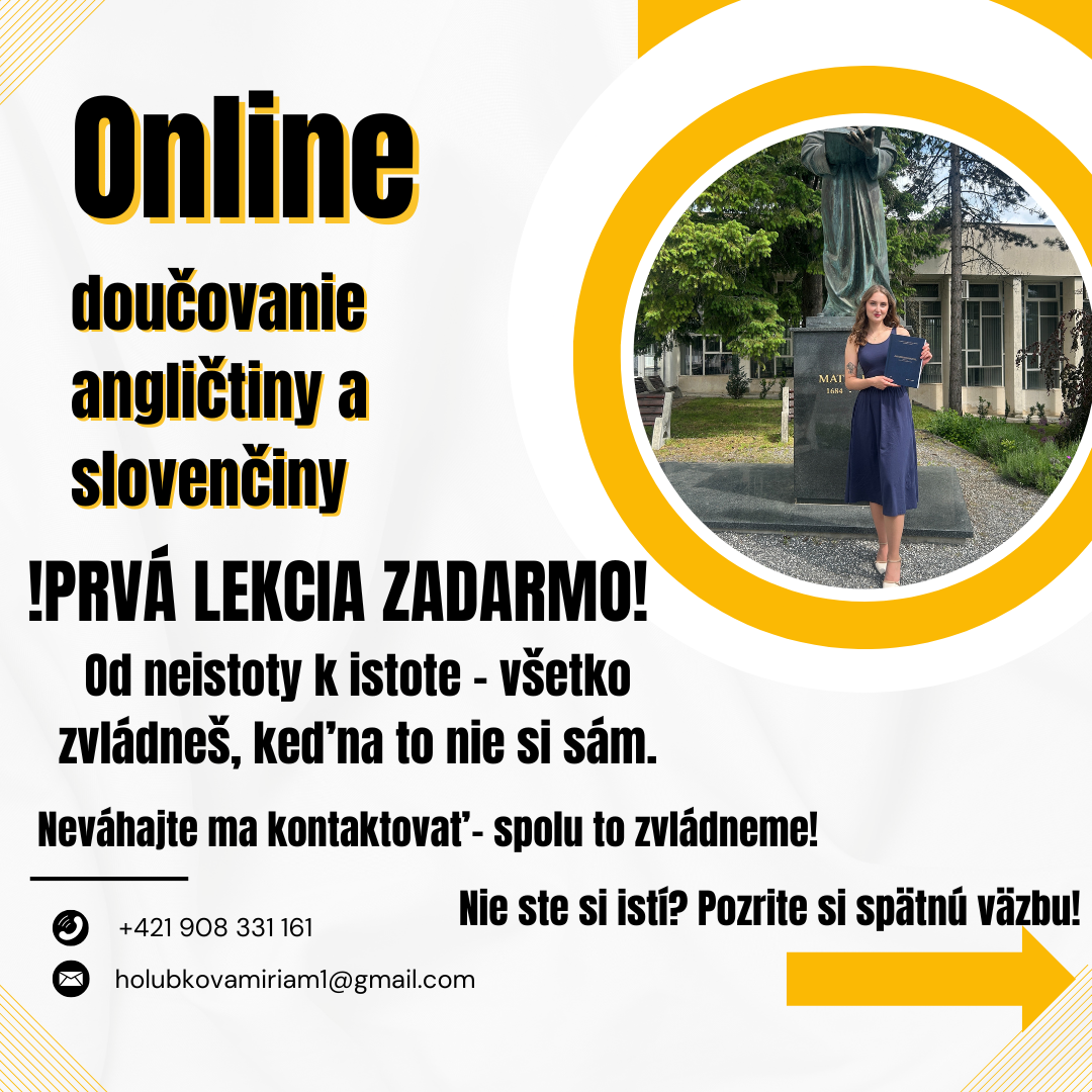 Online doučovanie anglického a slovenského jazyka