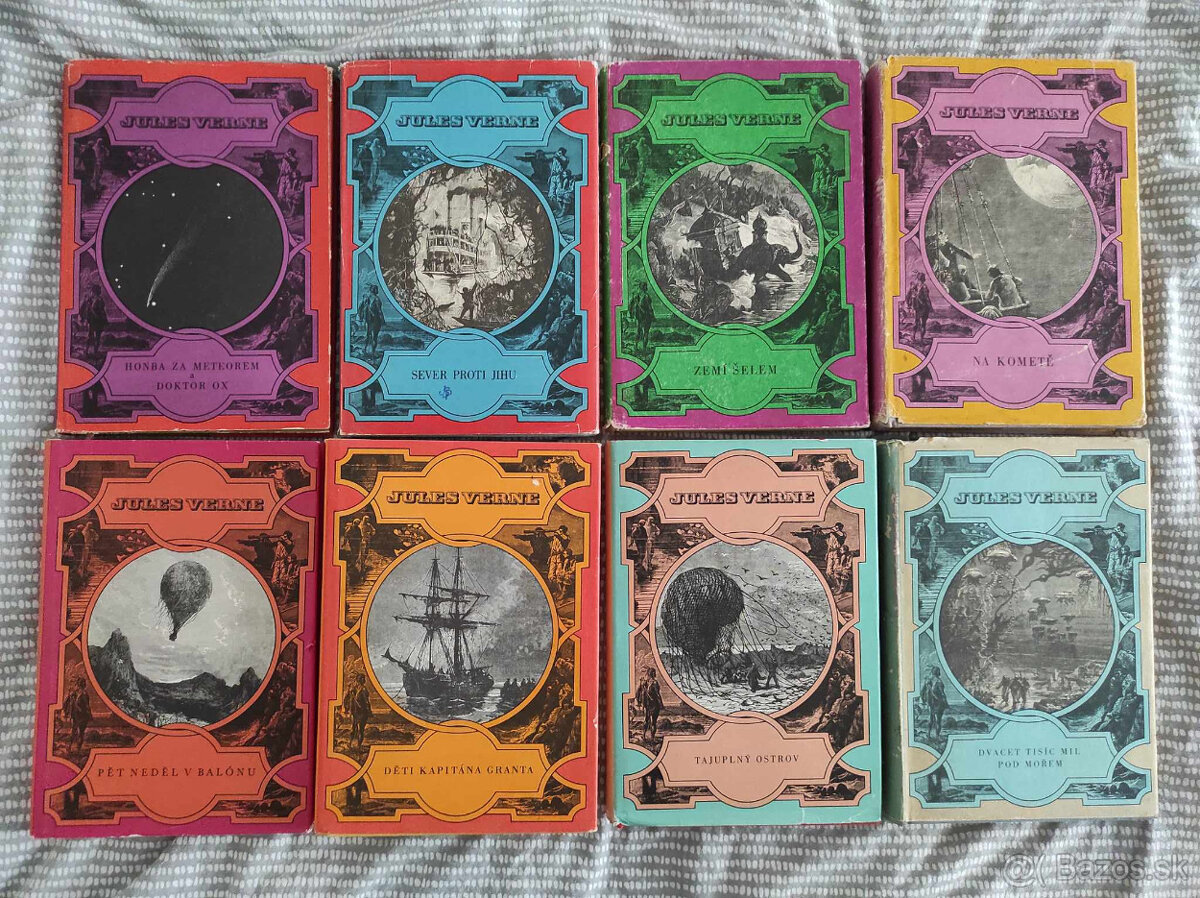 Jules Verne - edicia Podivuhodne cesty - česky jazyk - 8ks