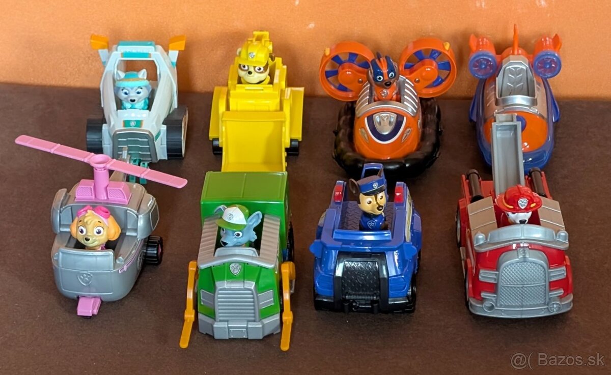 Paw Patrol autíčka a postavičky
