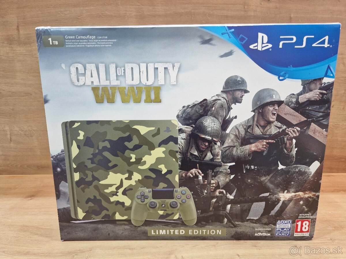 Predám PS 4 limitovaná edícia Call of Duty WWII