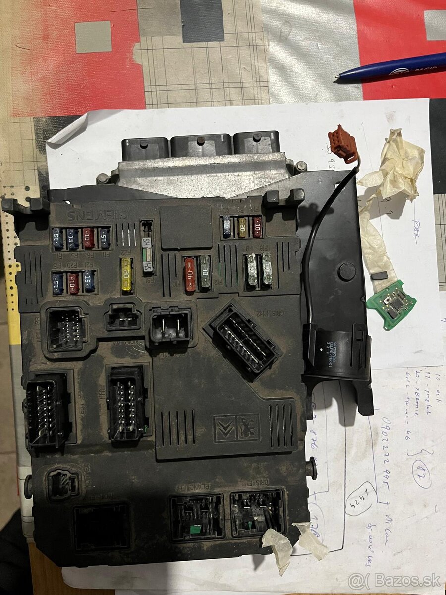 Riadiace jednotka Citroen C3, BSI, imobilizer