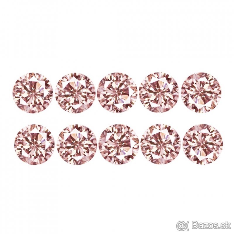 Ružove prirodne diamanty od 0,15 ct 10 ks, Argyle