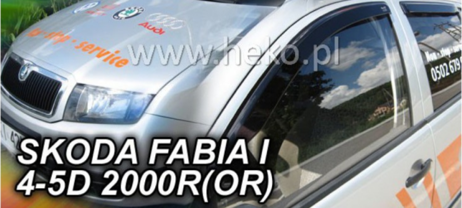 Deflektory - Protiprievanové plexi Škoda Fabia I 2000 - 2007