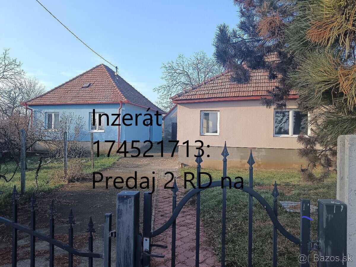 Dva RD na jednom pozemku Nový Háj