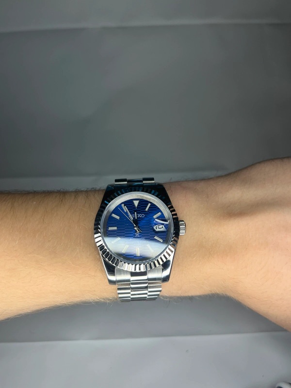 Seiko mod Datejust navy blue