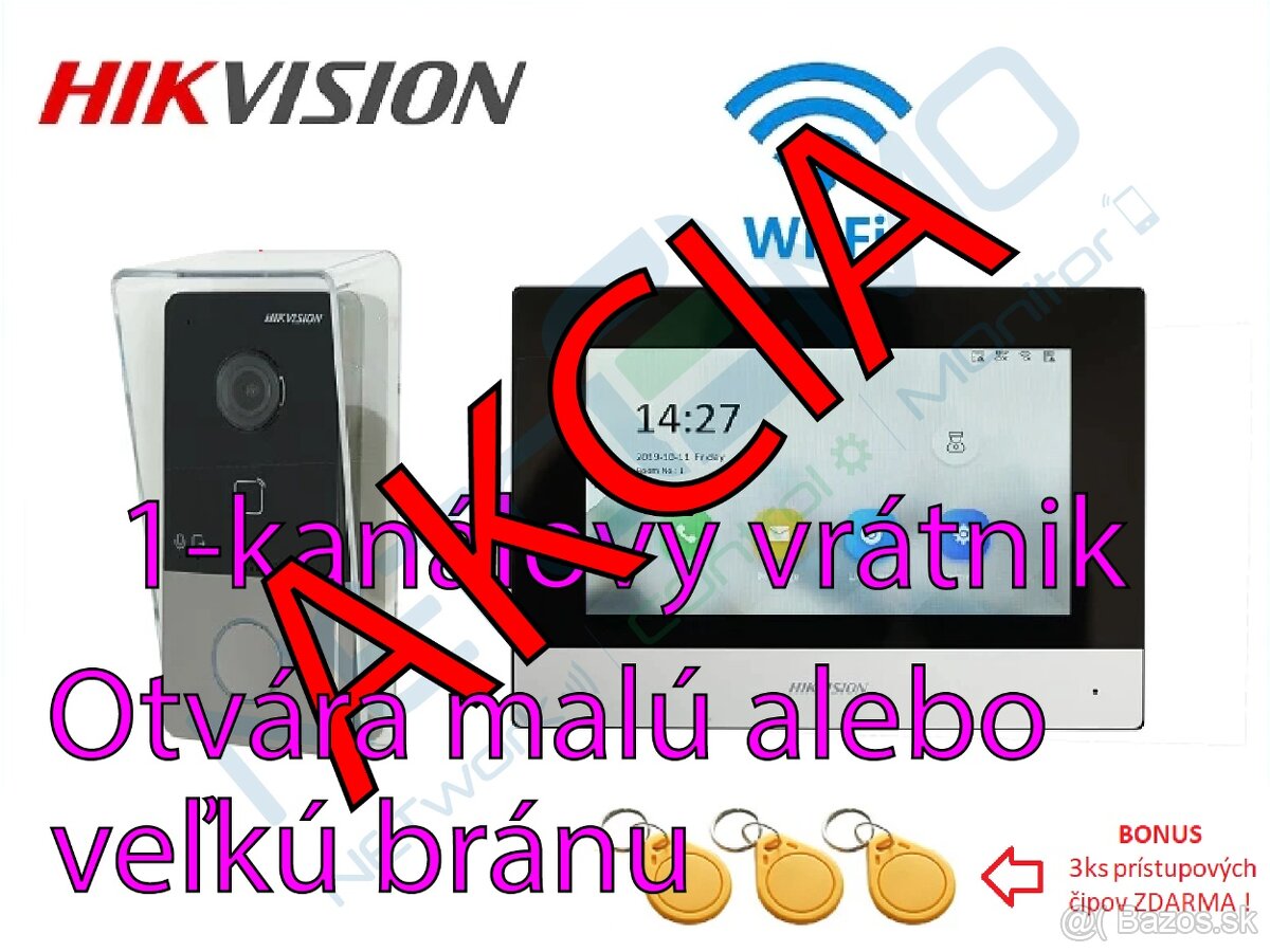 Videovrátnik HIKVISION DS-KIS603-P + ZDARMA strieška