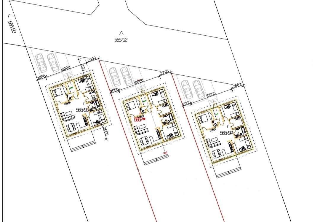 Rovinatý pozemok s prípojkami_1095m2_Svinia nová časť