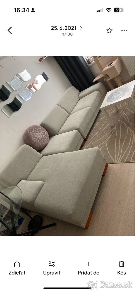 Sedacia suprava s taburetom