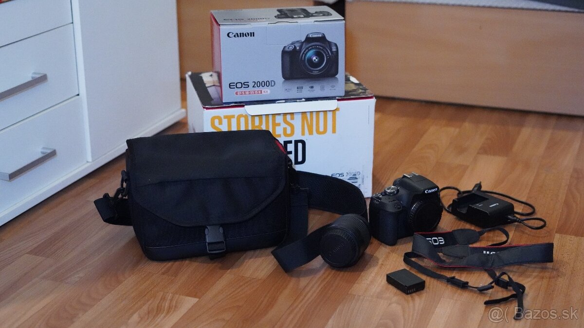 Canon EOS 2000D, 18-55mm, taška + príslušenstvo