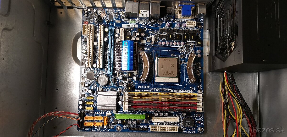 Základná doska Gigabyte GA-MA785GM- US2H + CPU + RAM