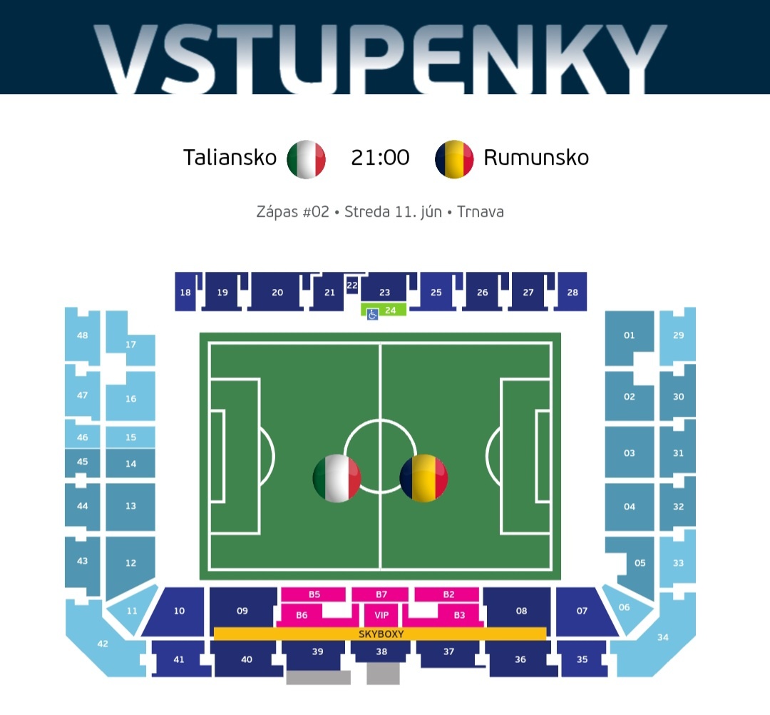 Vstupenka U21 Taliansko - Rumunsko