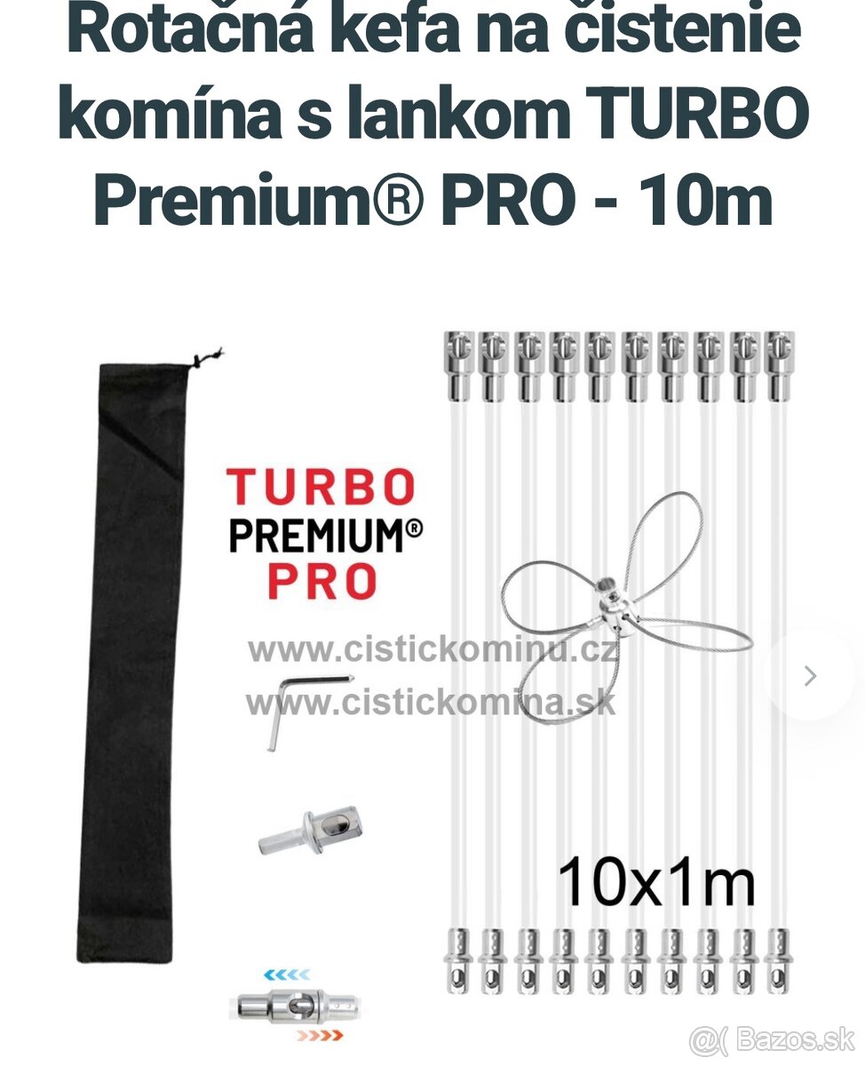 Predam rotacnu kefu Turbo premium Pro na cistenie komina