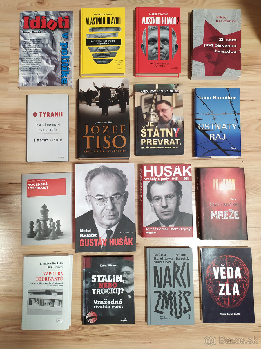 Predám knihy - Fico, Tiso, Husák, Lorenc, ...