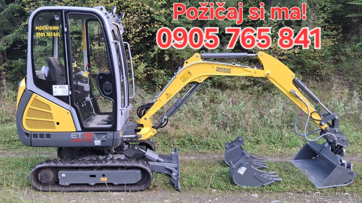 Minibager prenajom prievidza
