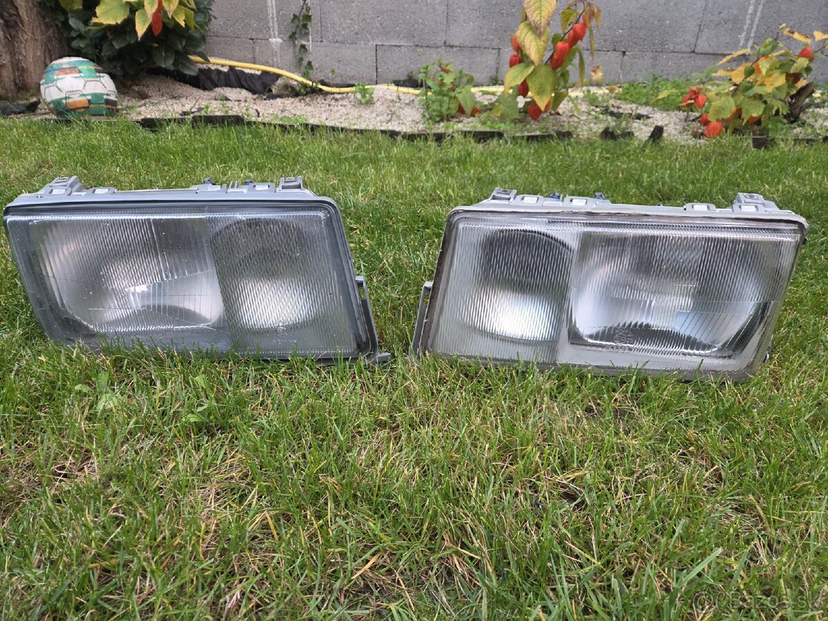 Svetla mercedes w201 HELLA s držiakom na motorček stieračov