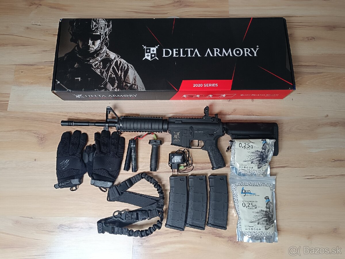 Delta Armory airsoft zbraň M4 AR15 + výbava 
zaruka


