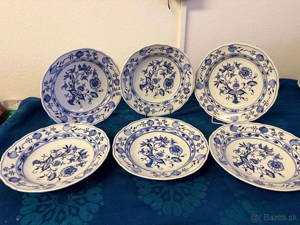 Meissen original cibulak hlboke taniere na chalupu