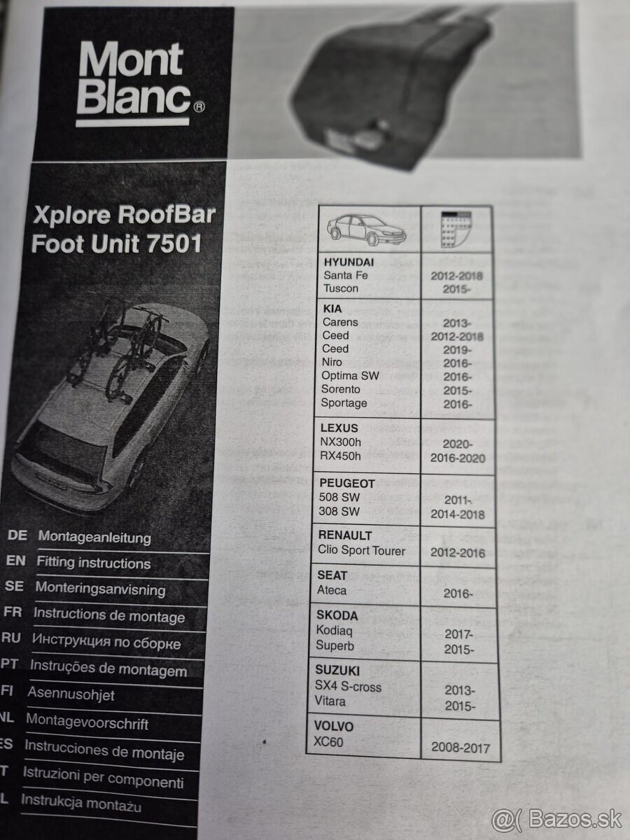 Strešný nosič MontBlanc Xplore 7501-6603