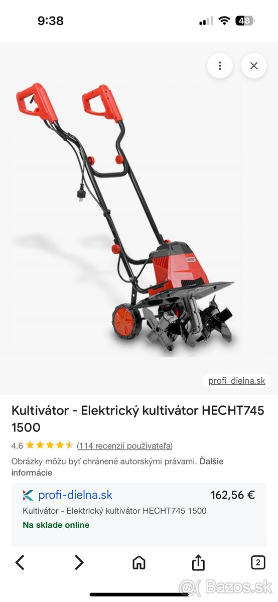 Elektrický kultivátor HECHT 745