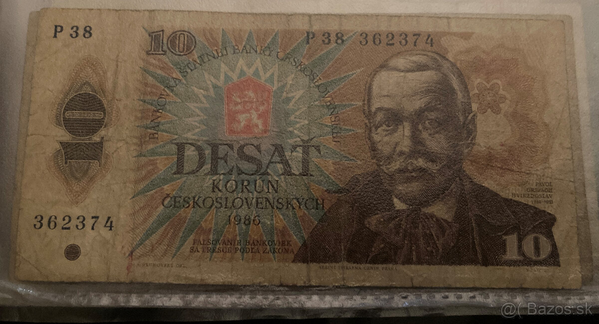 PREDÁM bankovky ČSR (Státní/Štátnej banky Československé/j)