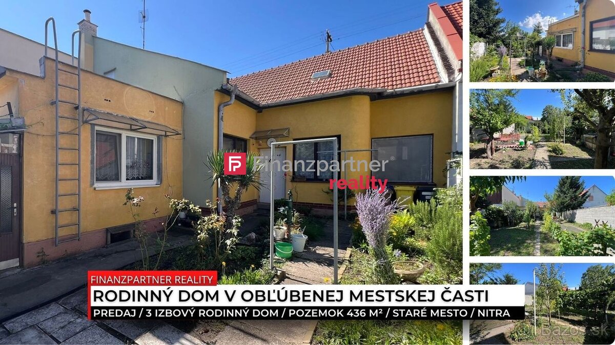Rodinný dom s pozemkom 436 m², Staré Mesto, Nitra