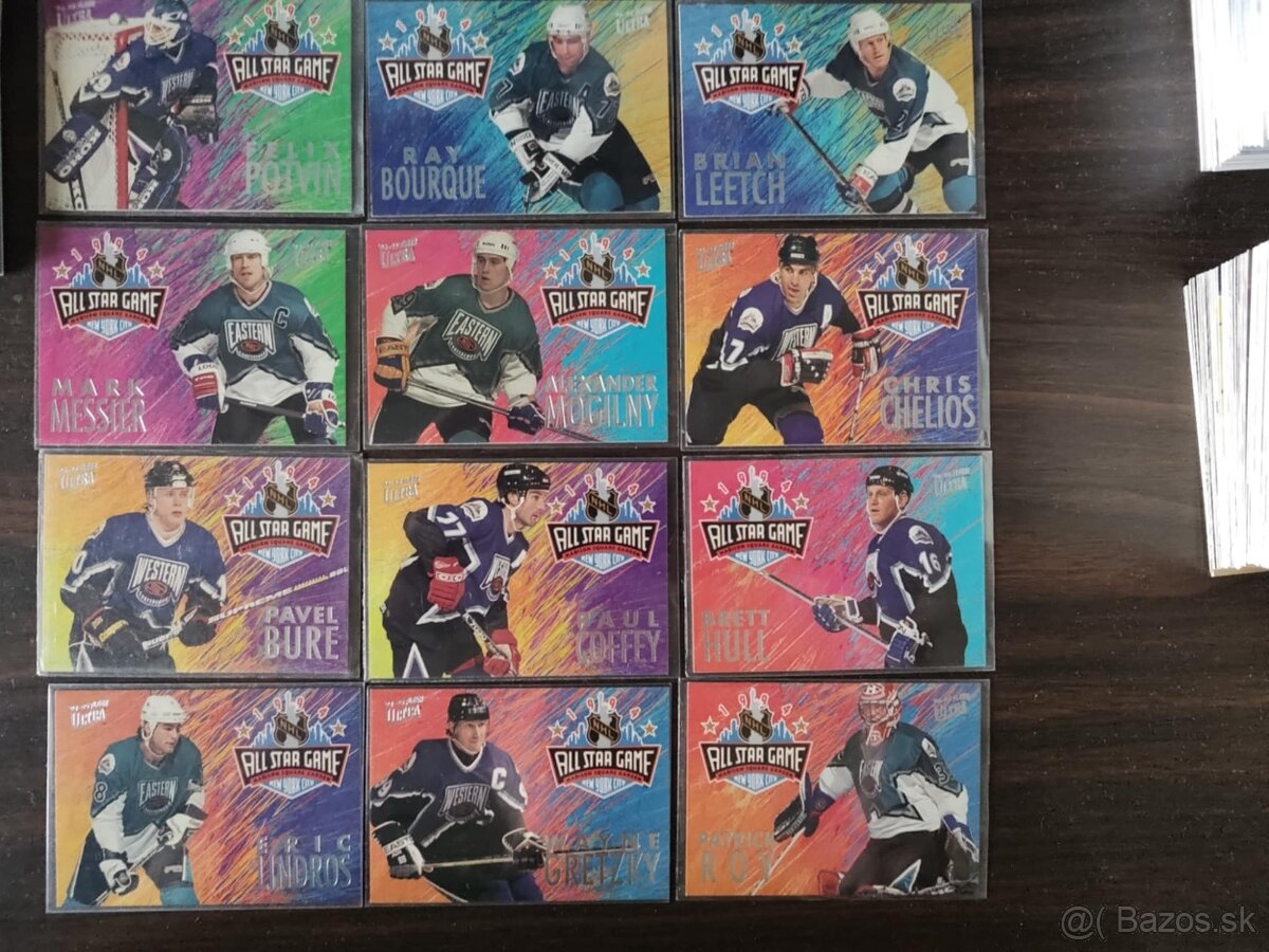 Predám hokejové kartičky Ultra fleer all stars set