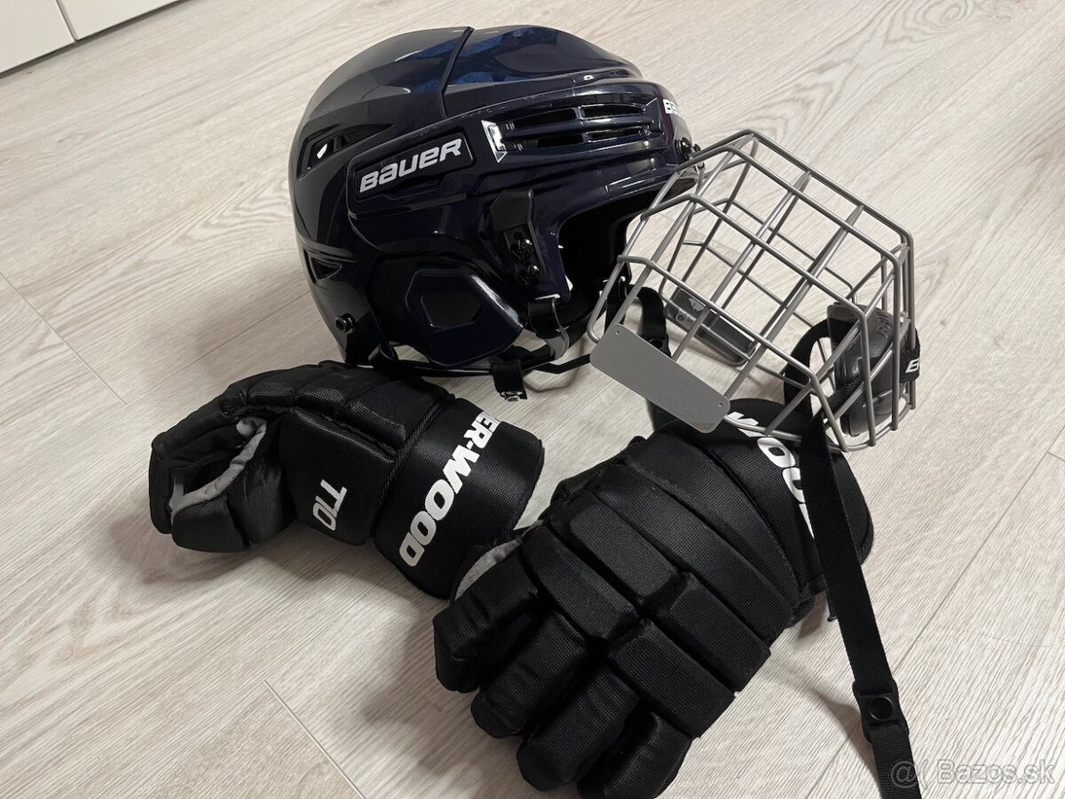 hokejova helma bauer ims 5.0 M hokejbal rukavice