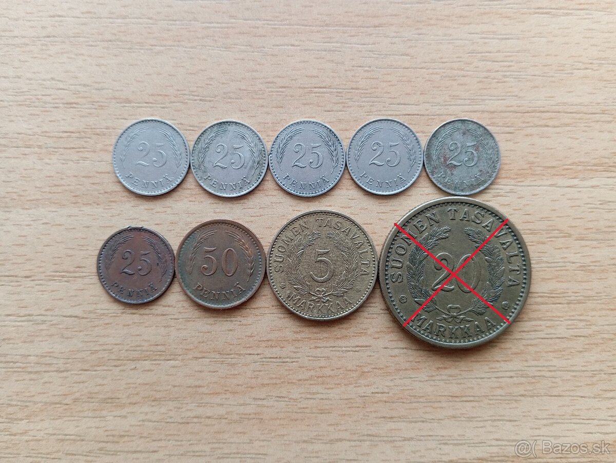 Fínske staré mince