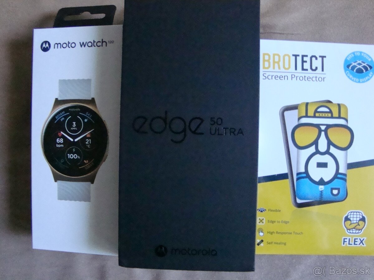 Predám Motorola Edge 50 Ultra (Nordic Wood) + Moto watch 120