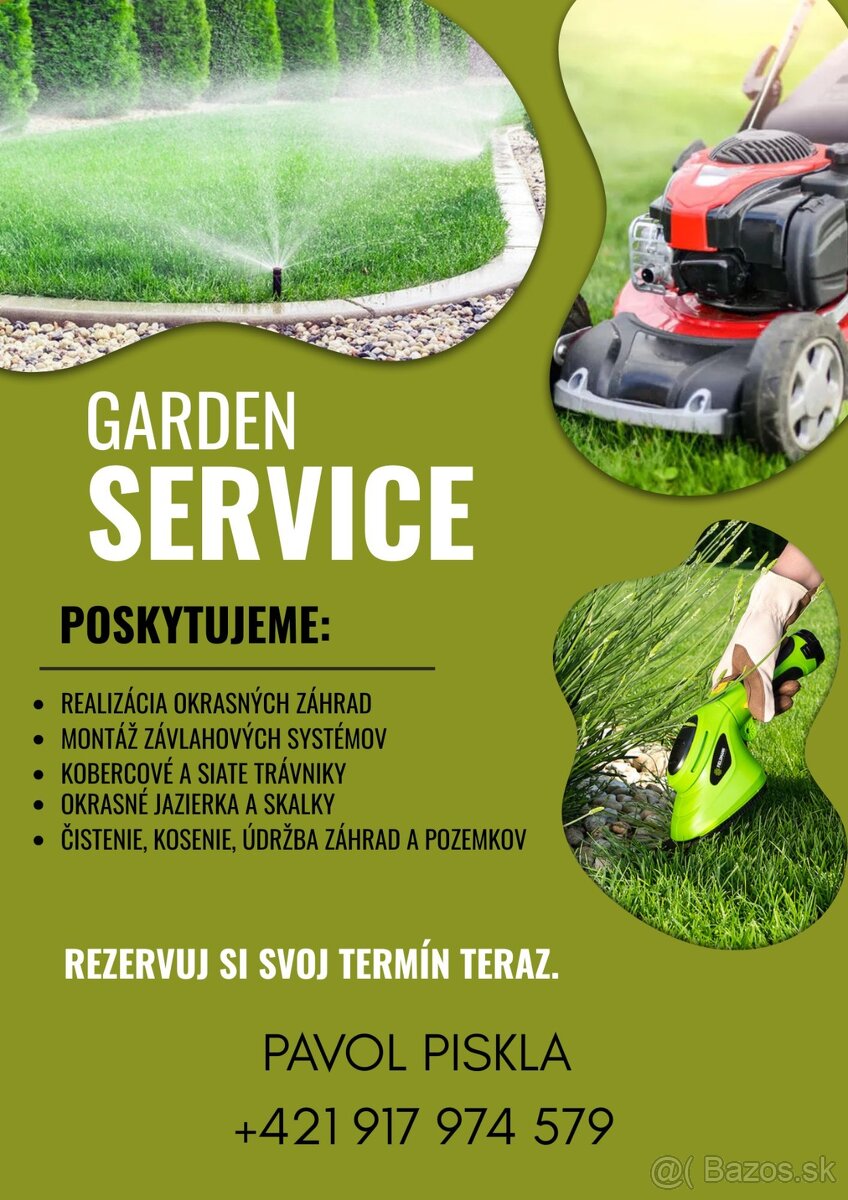 Garden service- zahrady na kľúč, údržba, čistenie