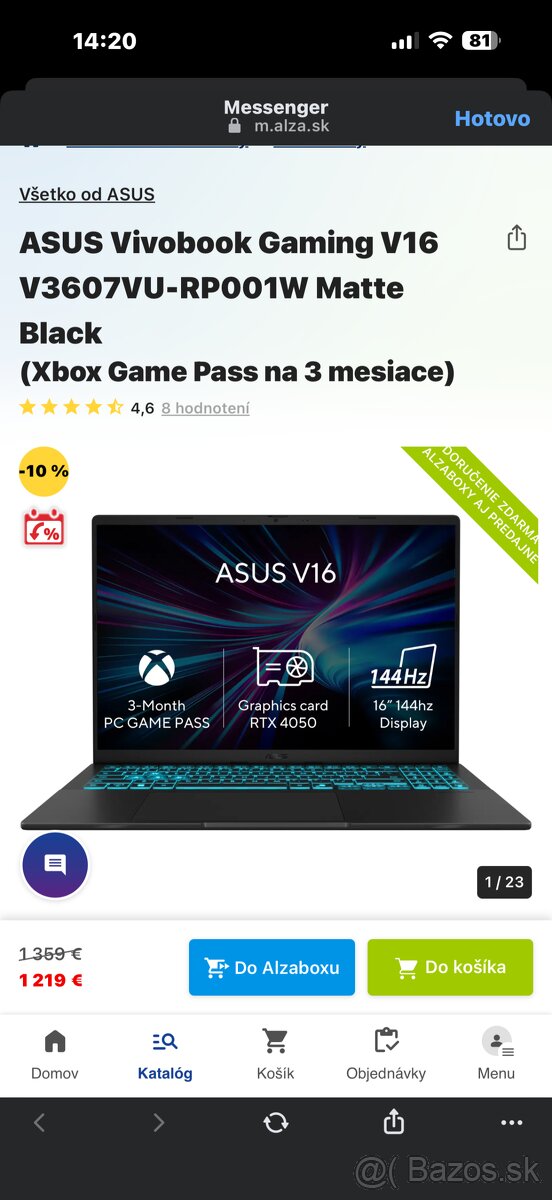 ASUS Vivobook Gaming V16 V3607VU-RP001W Matte Black