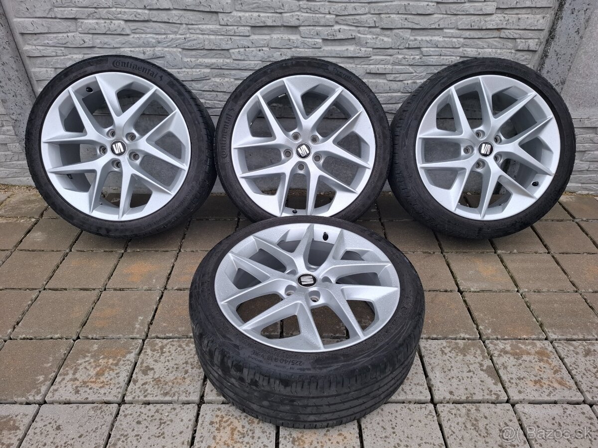 Alu disky 5x112 R18 + 225/40 R18 letné pneumatiky