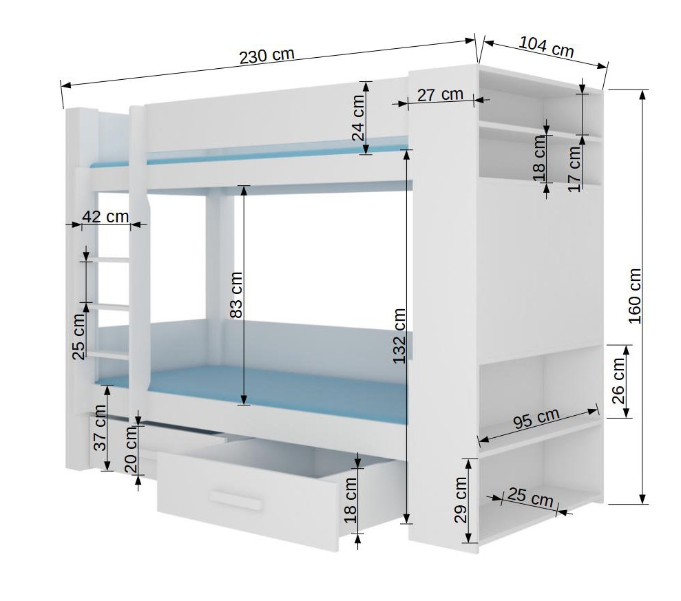 Poschodová posteľ pre deti