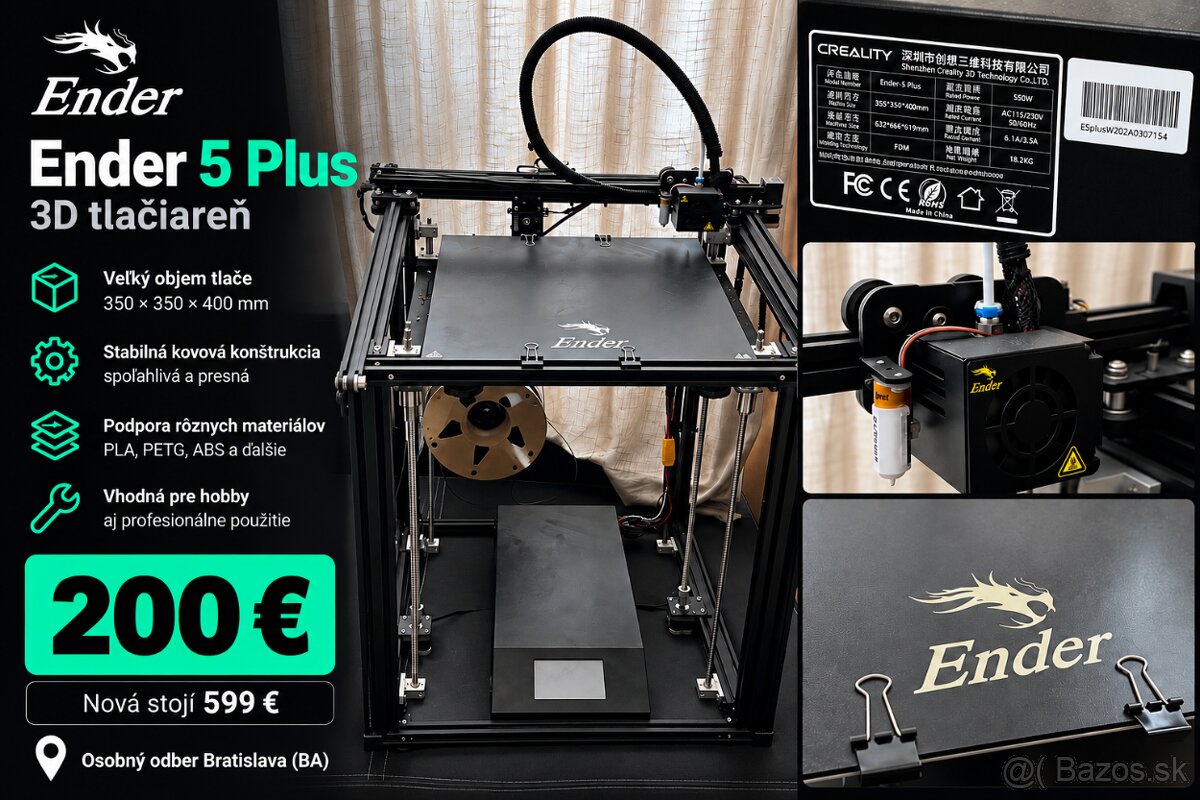 Creality Ender 5 Plus – 3D tlačiareň